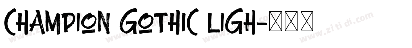 Champion Gothic Ligh字体转换
